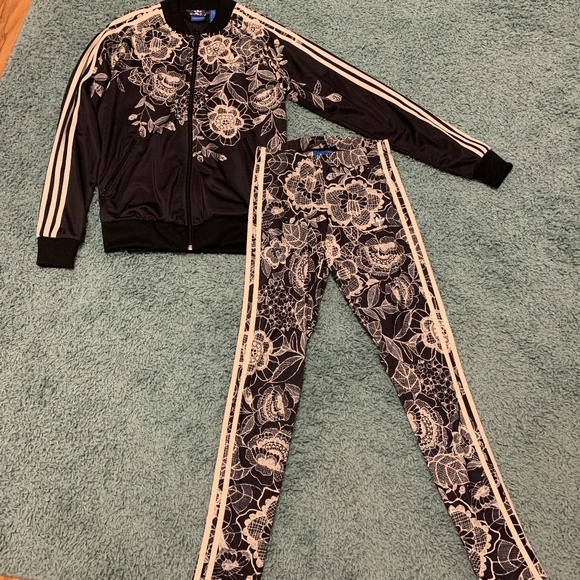 adidas flower sweatsuit